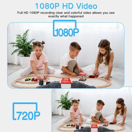 Miniatura 4 de Cámara de reloj WiFi inalámbrica 1080P HD cámaras ocultas niñera con visión nocturna, cámaras de vigilancia con detección de movimiento
