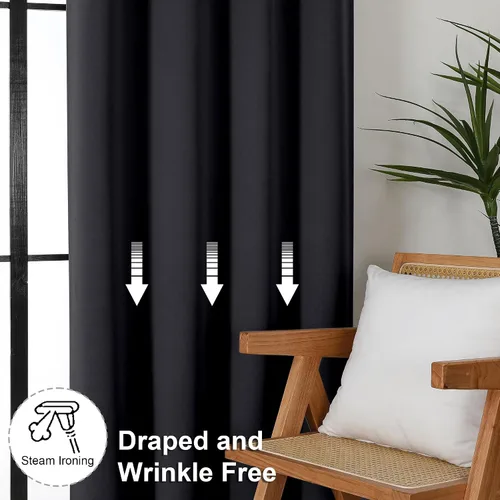 Miniatura 7 de Simplebrand Ava Aqua - Cortinas cortas opacas de 24 pulgadas, juego de 2 paneles, con bolsillo para cortinero, cortinas de privacidad para ventanas