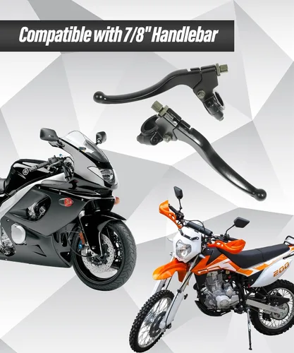 Miniatura 5 de ESEWALAS Palanca de embrague, Palancas de freno de bicicleta, Accesorios para automóvil 7/8" 22mm Universales para izquierda y derecha, Compatible