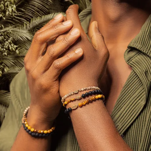 Miniatura 2 de KARMA AND LUCK - Men's Hamsa Buddha Wrap Bracelet Handmade in Bali