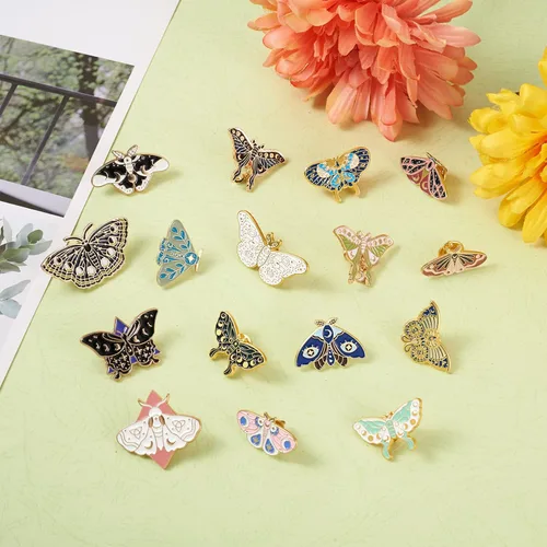 Miniatura 106 de Pandahall - Broches esmaltados de aleación con varios temas, broche de solapa, juego de pines esmaltados
