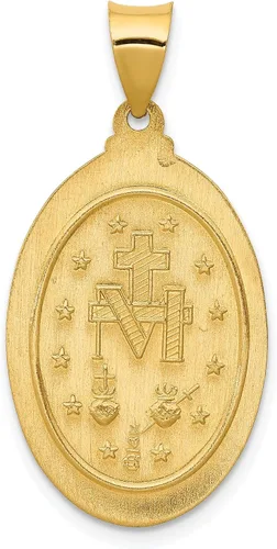 Miniatura 3 de FindingKing Colgante de medalla milagrosa de oro amarillo de 14 quilates, No aplicable, No es una piedra preciosa