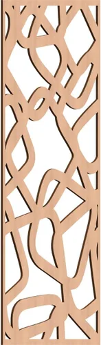 Miniatura 155 de Acme Paneles de pared decorativos de madera con calado, 9 3/8 pulgadas de ancho x 24 3/8 pulgadas de alto x 1/4 de alto, roble rojo