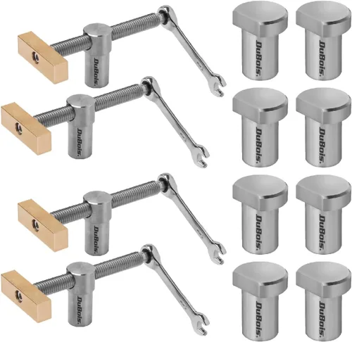 Miniatura 14 de DuBois 51059 Abrazaderas de banco para perro de 3/4 pulgadas (0.748 in) Topes de abrazadera de tornillo ajustables en ángulo de banco de trabajo