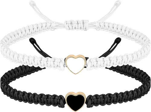 Miniatura 7 de Pulseras a juego para parejas de novio y novia, pulsera elástica ajustable de amistad para él y ella