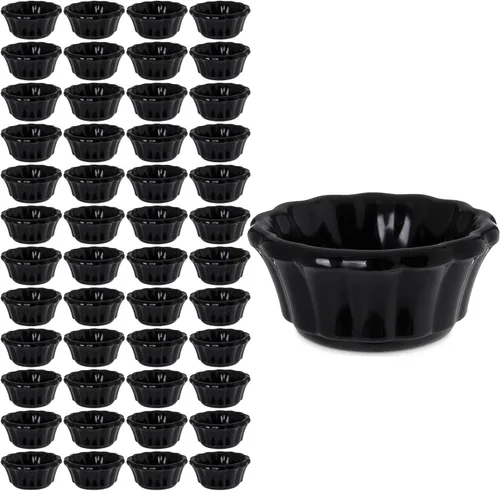 Miniatura 12 de Carlisle FoodService Products 4394303 Ramequín festoneado de melamina, 2 onzas, negro