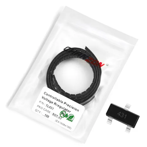Miniatura 13 de Chanzon TL431 TO-92 Regulador de voltaje ajustable positivo IC, regulador positivo de tres terminales para administración de energía