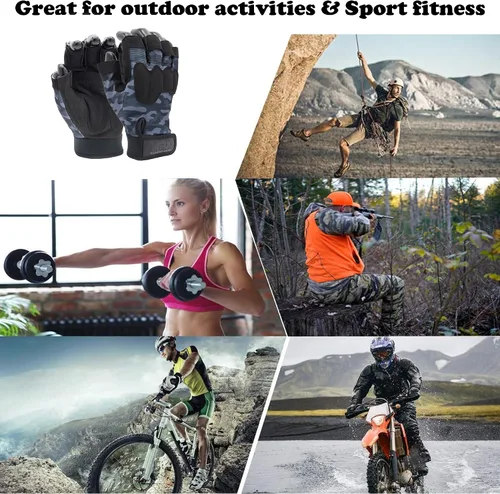 Miniatura 5 de MRX - Guantes de entrenamiento para hombres y mujeres, transpirables, guantes de ejercicio ajustados para levantamiento de pesas, ciclismo, negro