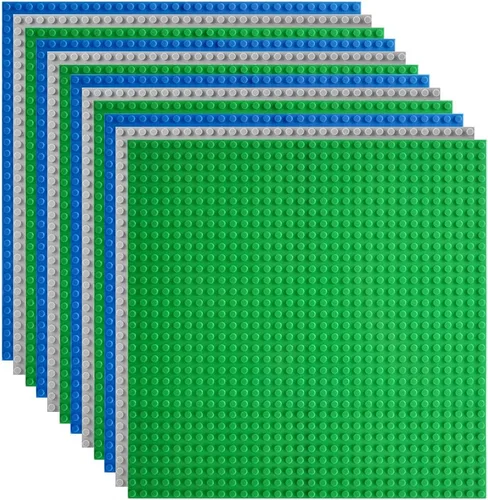 Miniatura 31 de Lekebaby Base de construcción clásica para ladrillos de construcción, 100% compatible con las principales marcas: placa base de 10 x 10 pulgadas