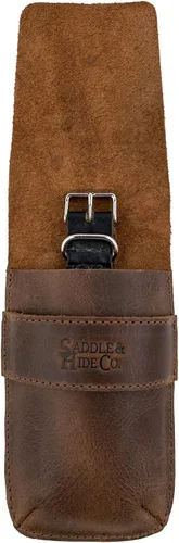 Miniatura 4 de Saddle & Hide Co., Caja de reloj individual hecha a mano de cuero de grano completo, protector de soporte, relojero, almacenamiento de vigilancia