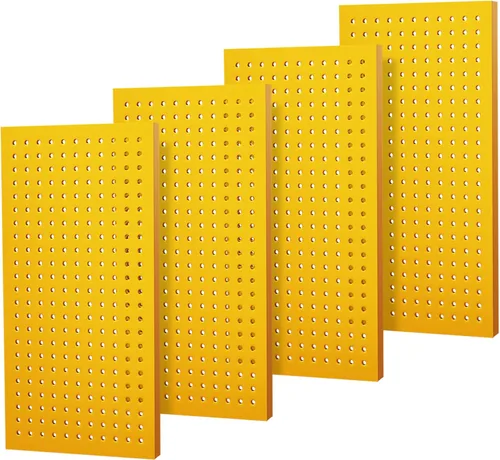 Miniatura 10 de 4 paquetes de paneles de tablero de clavijas de metal de 24" x 12" en negro, tablero de clavijas de acero resistente para organizador de pared, Azul