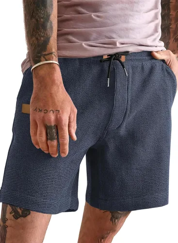 Miniatura 32 de JMIERR pantalones cortos casuales de 5"/ 7" para hombre, con cintura elástica de estilo gofrado, cordón de ajuste, pantalones cortos