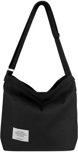 Miniatura 13 de Bolsa de lona con diseño de bolsillo externo, aspecto elegante, correa de hombro ajustable