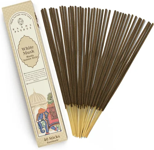 Miniatura 12 de Bakhoor - Varitas de incienso orgánicas sumergidas a mano, 100 varillas con hierbas naturales e ingredientes aromáticos, tiempo de combustión de 45