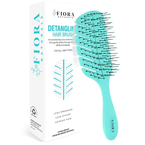Miniatura 7 de Cepillo Desenredante de Fiora Naturals - Cepillo desenredante 100% ecológico con cerdas ultrasuaves - Se desliza a través de los enredos