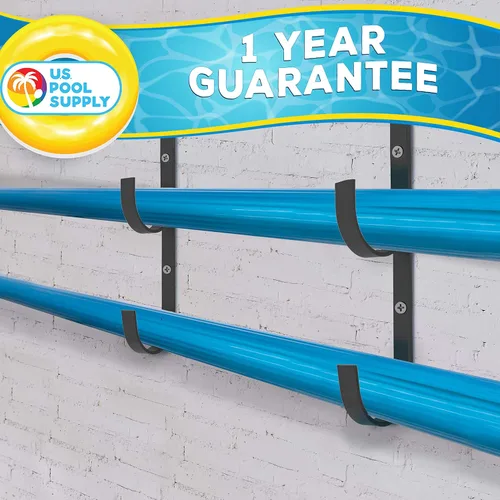 Miniatura 5 de U.S. Pool Supply Colgador de Pértiga para Piscina - 2 Ganchos de Aluminio Negro para Pértiga de Piscina - Gancho de Valla para Equipos de Redes