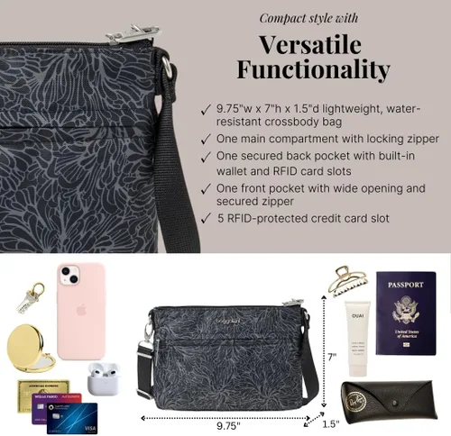 Miniatura 5 de Baggallini womens Securtex Anti-theft Memento Crossbody Bag