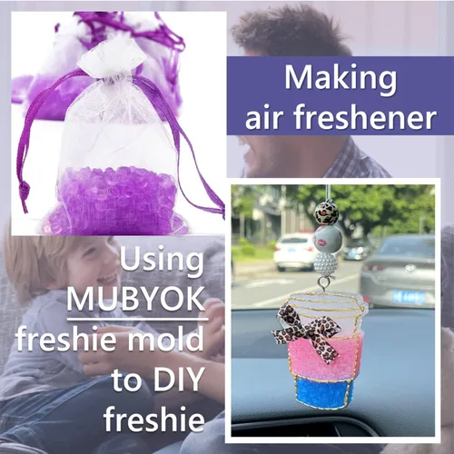 Miniatura 5 de MUBYOK Cuentas de aroma sin perfume de alta calidad de 18 libras para bricolaje de autos Freshies Eva Beads suministros a granel
