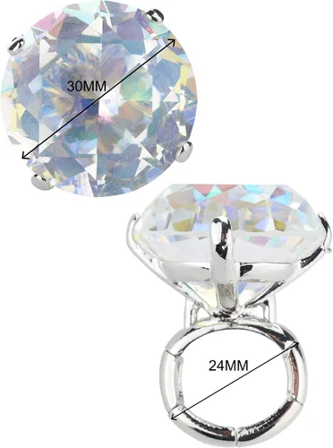Miniatura 4 de NYFASHION101 Anillo elástico extra grande para mujer