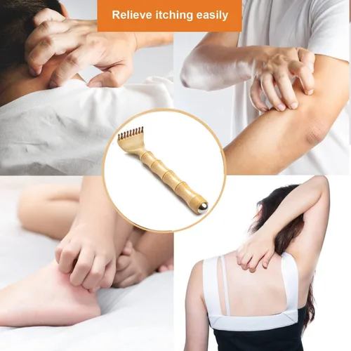 Miniatura 2 de Rascador de espalda, rascador de espalda de bambú extensible portátil para hombres y mujeres con hermoso embalaje de regalo, rascador corporal
