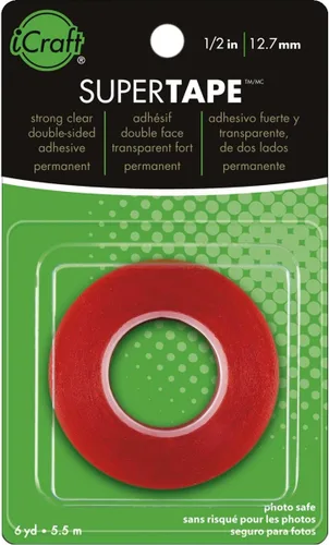 Miniatura 2 de iCraft SuperTape Adhesivo Permanente Fuerte Doble Cara, 1/2" x 6 yardas