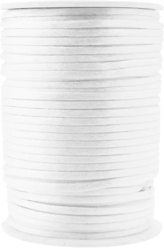 Miniatura 124 de Mandala Crafts Cordón de Satén de Nailon 2mm Cordón Rattail Champagne - 100 Yardas Cordón de Nailon Chino para Nudos Cordón de Seda Cola de Rata