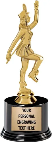 Crown Awards Trofeos Majorette con grabado personalizado, trofeo Majorette femenino personalizado de 7.25 pulgadas en base redonda de lujo
