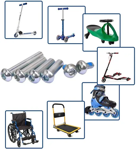 Miniatura 5 de Tornillos M8 para 2-3-4-Rueda Niño Patinete Reemplazo Micro Mini Plegable Patinete Niños Ejes de Reparación (72)