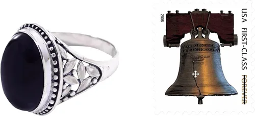 Miniatura 4 de NOVICA Onyx - Anillo floral de plata de ley 925, color negro