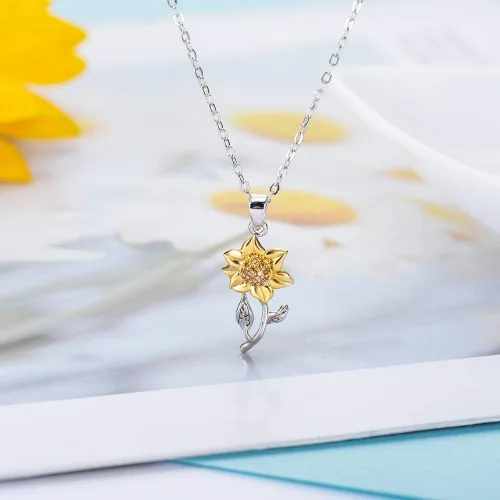 Miniatura 3 de Tarsus Collar de girasol, ideas de regalos de girasol para mujeres, adolescentes, joyas, hija, nieta, sobrina, hermana, mejor amiga