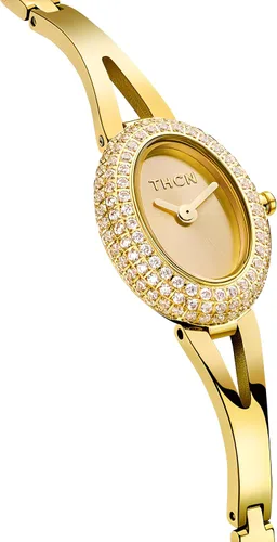 Miniatura 3 de THCN Women's Gold Watch & Bracelets Set, Ladies Dainty Watches Jewelry for Women with Crystal Bezel & Adjustable Bracelets, Luxury Jewelry Gift Set