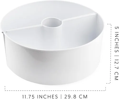 Miniatura 6 de AuldHome Design Maceta de sombrilla para mesa de patio con agujero para sombrilla (blanco)