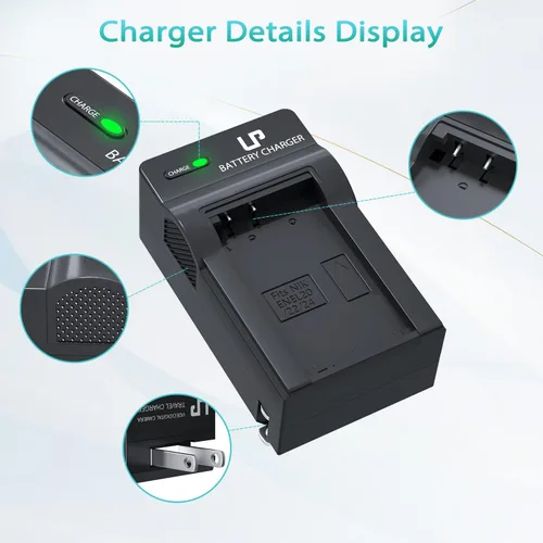 Miniatura 4 de LP EN-EL20 EN-EL20a Batería y cargador, paquete de 2 baterías de 1020 mAh para Nikon Coolpix P1000, P950, DL24-500, Coolpix A, 1 AW1, 1 J1, 1 J2, 1