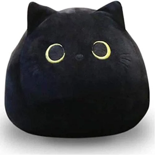 Miniatura 9 de Gato negro de peluche, juguete de felpa con forma de gato creativo, almohada suave, juguetes y regalos de muñecos lindos para novia, niños, niñas