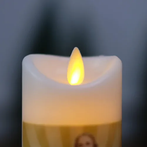 Miniatura 3 de NONNO & ZGF - Vela de oración sin llama de San Judas, cera real, mecha en movimiento, velas de devoción a San Judas operadas por batería con función