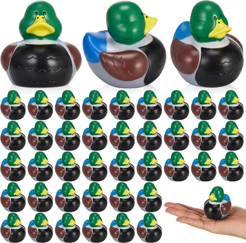Miniatura 7 de Deekin 12 patos de goma de mazardo de 2 pulgadas con temática de pato señuelo para fiestas, patos de goma para caza de patos, cruceros, para ducha
