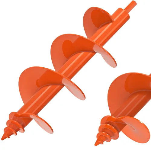 Miniatura 18 de Insaga Broca de taladro de 1.6 x 9 pulgadas para plantar, taladro de tierra en espiral de 0.098 in de grosor para excavador de agujeros de poste