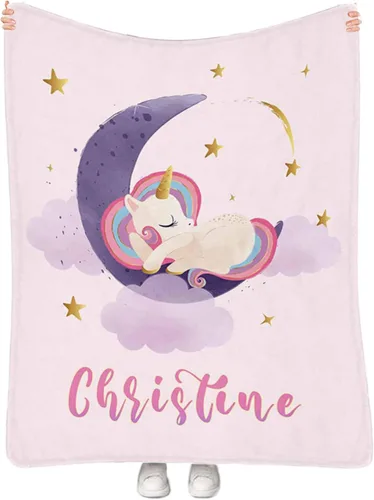 Miniatura 21 de Manta personalizada de sirena para niñas, manta de envoltura personalizada con nombre, manta de forro polar suave para niños recién nacidos, manta