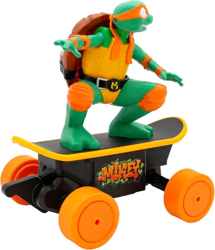 Miniatura 3 de Teenage Mutant Ninja Turtles Mikey Cowabunga Skate RC Car Toy, imita trucos reales de patinaje, a partir de 5 años