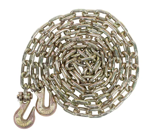 Miniatura 27 de Mytee Products Paquete de 4 cadenas de 3/8 pulgadas x 6 pies de grado 70 con ganchos de agarre de horquilla, cadena de remolque de transporte G70, 4