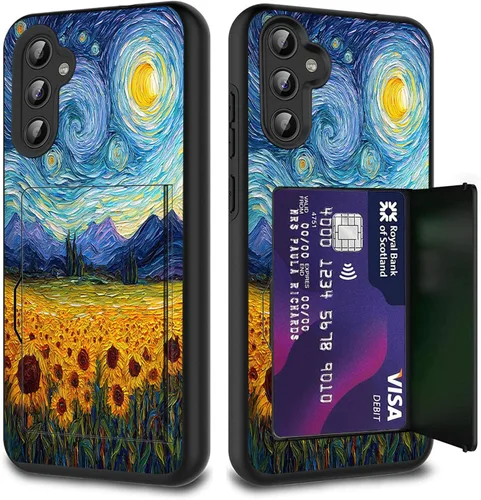 Miniatura 68 de Funda híbrida de doble capa con función atril para Samsung Galaxy A16 5G de 6.9 pulgadas, diseño de vaca con bandera estadounidense
