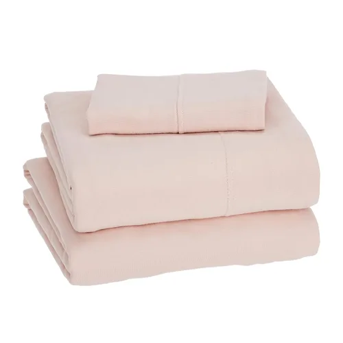 Miniatura 17 de Amazon Basics Cotton Jersey - Juego de sábanas de 4 piezas, tamaño King, color azul cambray, sólido Chambray
