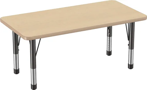 Miniatura 105 de FDP - Mesa rectangular para actividades escolares y aulas (24 x 36 pulgadas), patas gruesas para niños pequeños, altura ajustable de 15 a 24