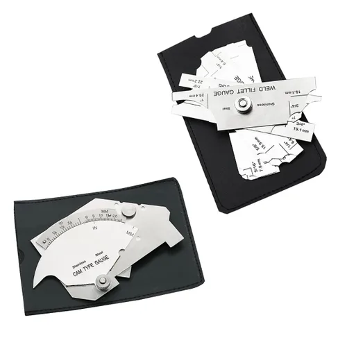 Miniatura 6 de Juego de medidores de soldadura de acero inoxidable de 0.000-2.362 in de calibre de leva y 0.126 in-1.000 in 1/8 ''-1 '' calibre de filete