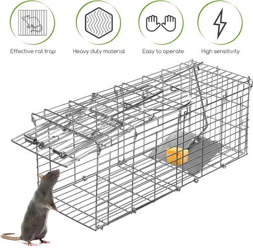 Miniatura 4 de Trampa para ratas humana plegable para interiores y exteriores, trampa para ratones, trampa para ardillas, roedores pequeños, ratones, ratones