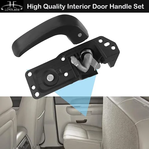 Miniatura 2 de Manija de puerta interior delantera derecha compatible con modelos Chevy Silverado Avalanche Suburban Tahoe Escalade Sierra 2007-2014, reemplaza OE#