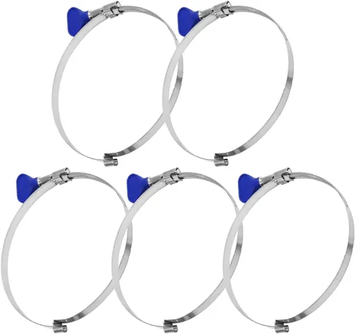 Miniatura 11 de POWERTEC Abrazadera de manguera de acero inoxidable 70262, 2-1/2 pulgadas, ajustable, paquete de 10 para colector de polvo, ventilación de secadora