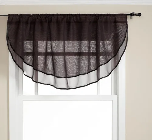 Miniatura 31 de Stylemaster Elegance Cenefa recta de gasa transparente, 60 x 14 pulgadas, color dorado