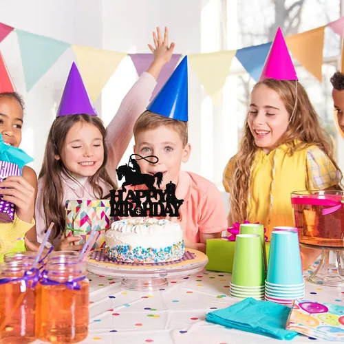 Miniatura 7 de Decoración para tartas de vaquero: cumpleaños de niños occidentales con purpurina, fiesta temática de vaquero para hombres, baby shower, temática