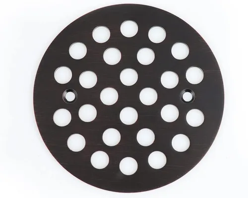 Miniatura 8 de Tapa de Repuesto para Drenaje de Piso Redonda Atornillable de 4-1/4 Pulgadas Rejillas para Escurridor de Ducha (Dorado Cepillado)
